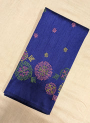 royal blue manjiri kasuti blouse with embroidery front angle