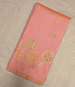 Load image into Gallery viewer, peach manjiri kasuti blouse with embroidery front angle
