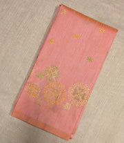 peach manjiri kasuti blouse with embroidery front angle