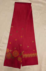 Load image into Gallery viewer, kasuti manjiri embroidered blouse in maroon front flat-lay
