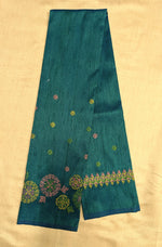 Load image into Gallery viewer, peacock manjiri kasuti blouse front with embroidery detail
