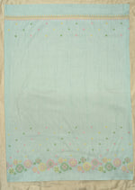 Load image into Gallery viewer, sky blue manjiri kasuti blouse front with sleeve detail
