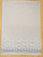 Load image into Gallery viewer, Back hook detail of grey kasuti blouse with kasuti threadwork
