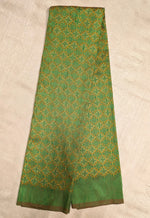 Load image into Gallery viewer, Mehendi green kasuti bloom blouse with embroidered neckline close-up

