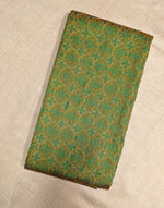 Load image into Gallery viewer, Mehendi green kasuti bloom blouse displaying sleeve embroidery detail
