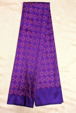 Load image into Gallery viewer, Purple kasuti bloom blouse showing sleeve embroidery detail
