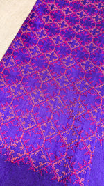 Load image into Gallery viewer, Purple kasuti bloom blouse with floral embroidery on front panel
