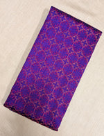 Load image into Gallery viewer, Purple kasuti bloom blouse back neckline with kasuti embroidery
