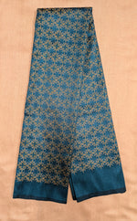 Load image into Gallery viewer, Blue kasuti bloom blouse with floral embroidery front view

