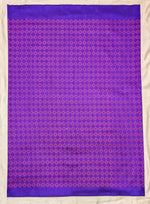Load image into Gallery viewer, Purple kasuti bloom blouse back hook view with embroidery design
