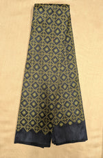 Load image into Gallery viewer, Dark grey chaya kasuti blouse close-up of embroidered motifs

