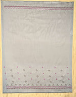 Load image into Gallery viewer, Grey kanika kasuti blouse front view with embroidered floral motifs
