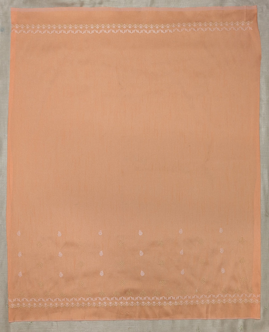 Peach kanika kasuti blouse back neckline with embroidery detail
