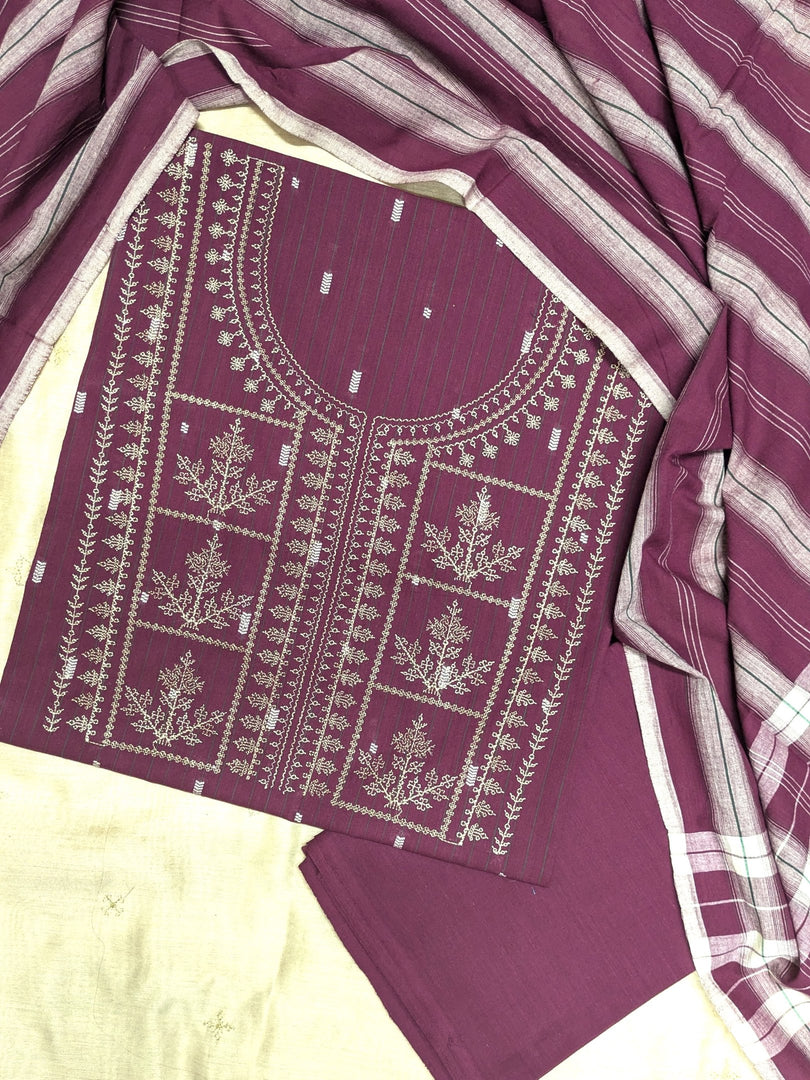 Handloom Cotton Tulsi Checks Kurta Set