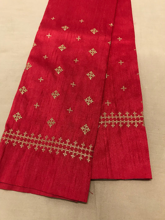 Red Diamond Kutchwork Blouse