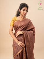 Load image into Gallery viewer, filter coffee kasuti ooru saree highlighting floral embroidery detail
