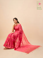 Load image into Gallery viewer, rani pink kasuti ooru saree with hand embroidery on woven fabric
