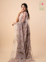 Load image into Gallery viewer, seashore tie-dye organza kasuti saree with embroidered pallu design
