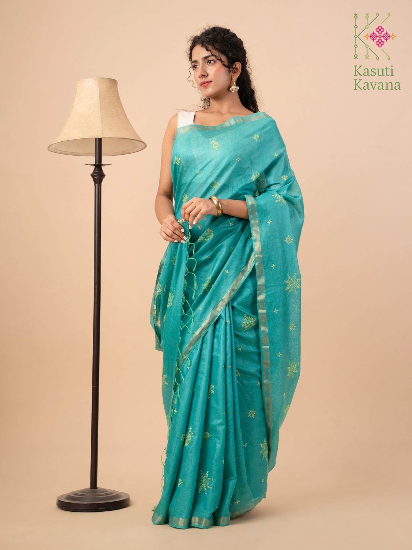 Seagreen Kasuti Ooru Saree