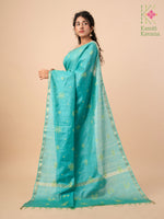 Load image into Gallery viewer, seagreen kasuti ooru saree with intricate border design
