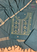 Load image into Gallery viewer, Handloom Cotton Tulsi Checks Kurta Set