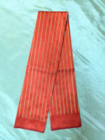Load image into Gallery viewer, back hook design of orange samay kasuti blouse with embroidery
