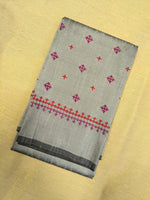 Load image into Gallery viewer, sleeve embroidery detail of grey diamond kutchwork blouse
