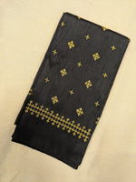 Load image into Gallery viewer, side view of black diamond kutchwork blouse with embroidery
