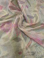 Load image into Gallery viewer, beige sharvari kurta full set highlighting embroidery and fabric texture
