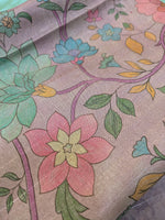 Load image into Gallery viewer, light pink sharvari kurta full set highlighting embroidered detailing
