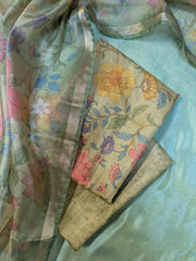 pista sharvari kurta full set with embroidered kurta and dupatta detail