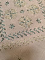 Load image into Gallery viewer, beige hampi table runner highlighting woven surface and border finish
