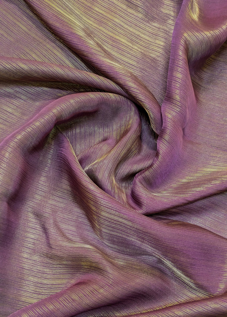 purple mor saree combo showing saree checks and blouse detailing