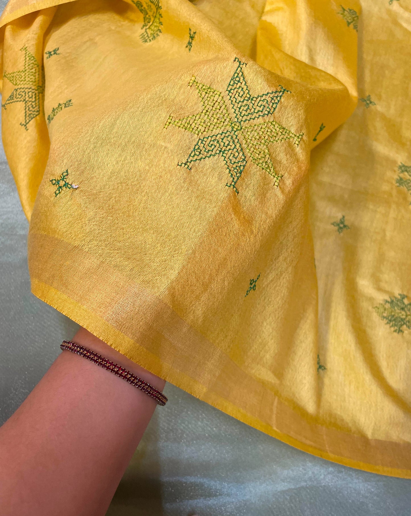 Sunflower Yellow Kasuti Ooru Saree