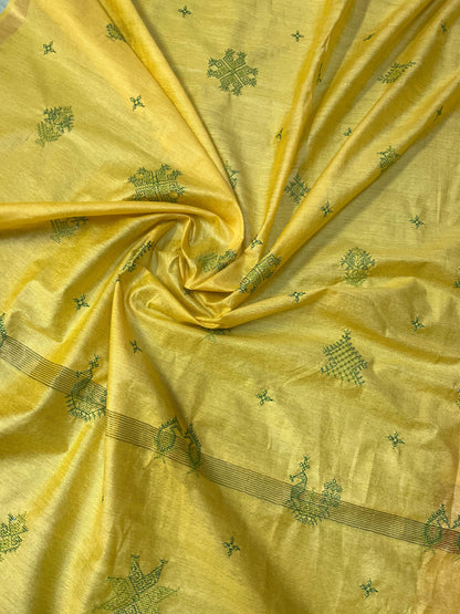 Sunflower Yellow Kasuti Ooru Saree