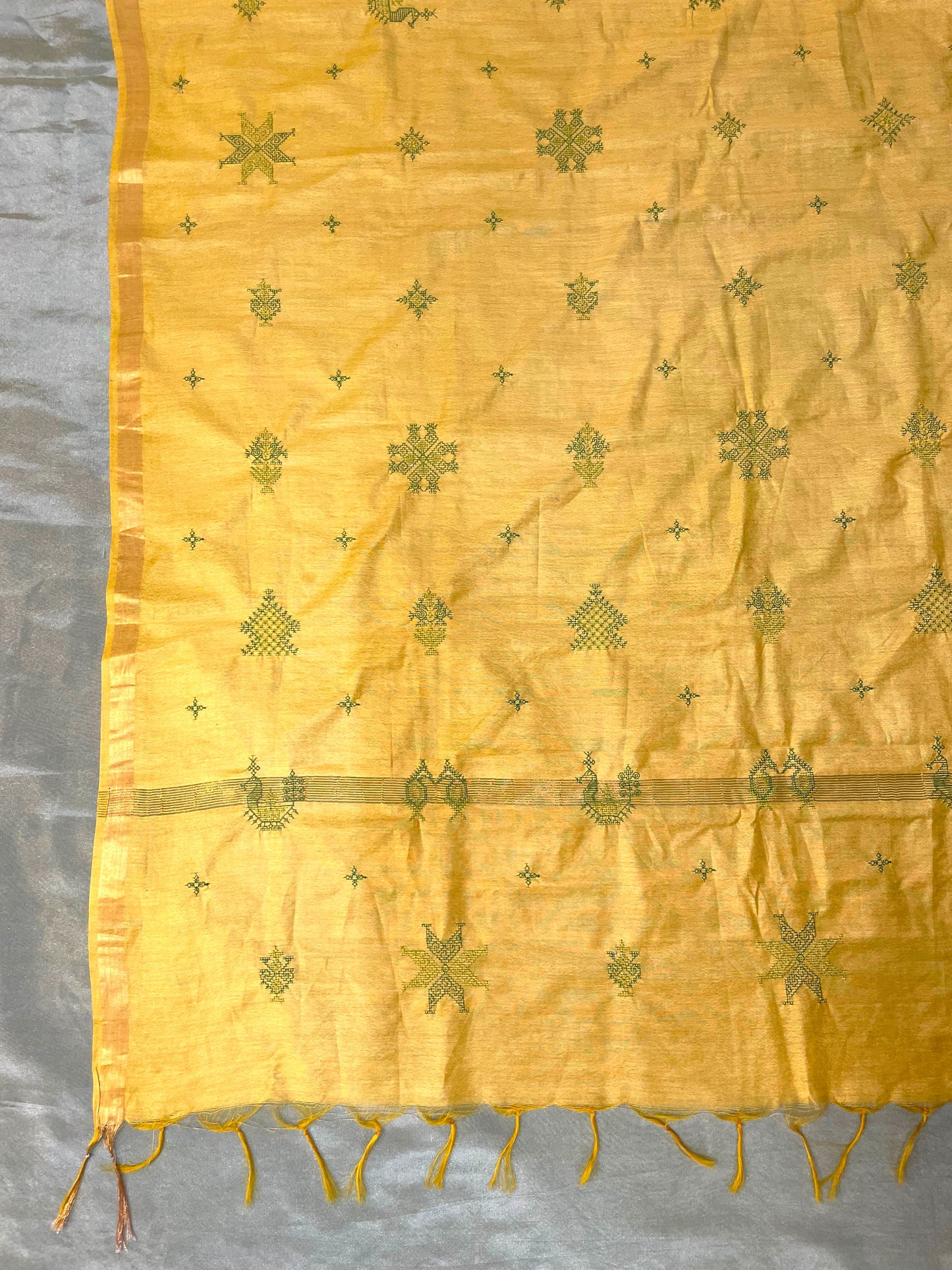 Sunflower Yellow Kasuti Ooru Saree