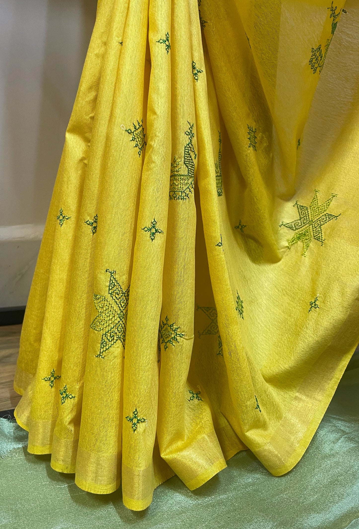 Sunflower Yellow Kasuti Ooru Saree