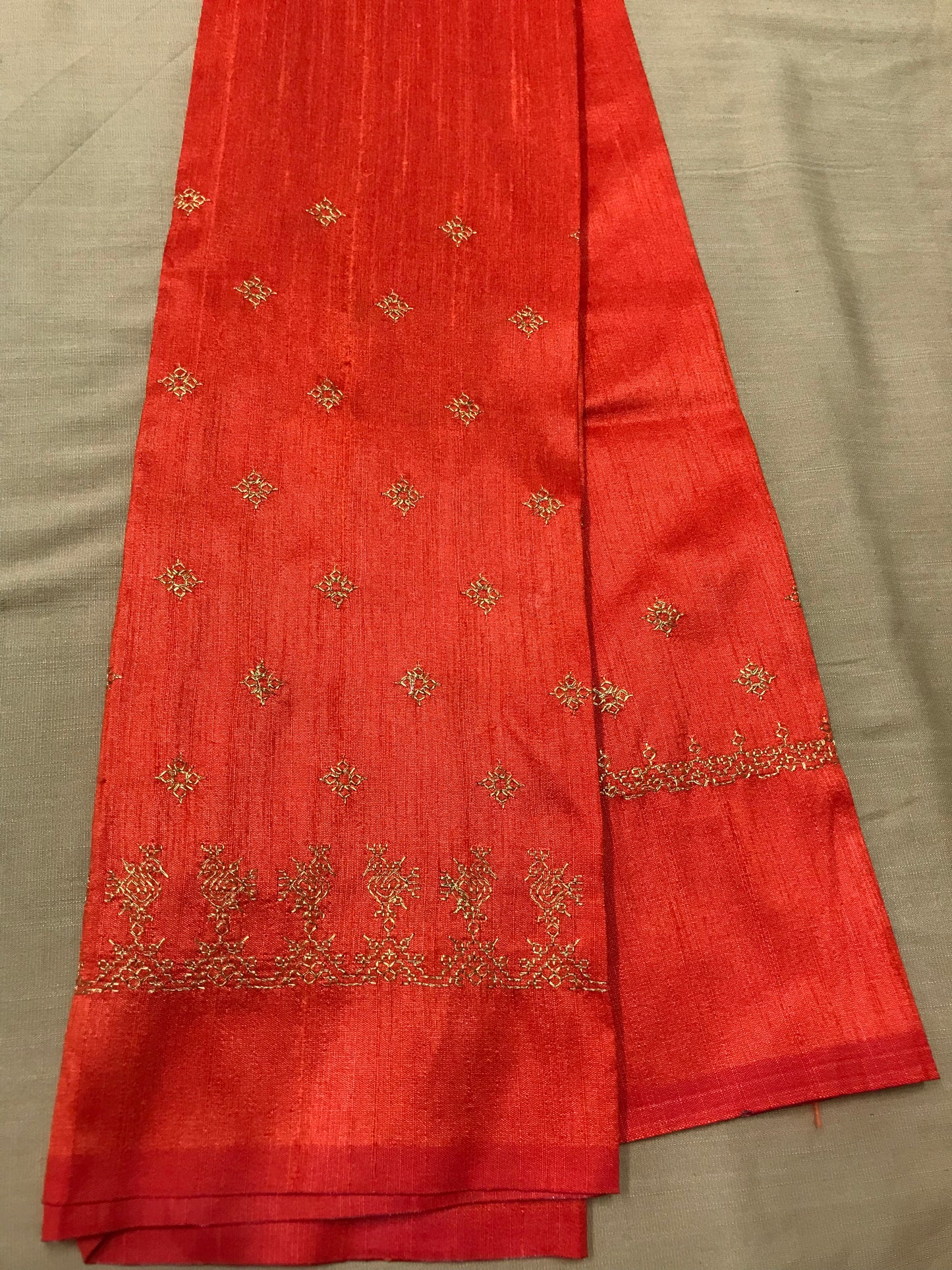 Orange Peacock Kasuti Blouse