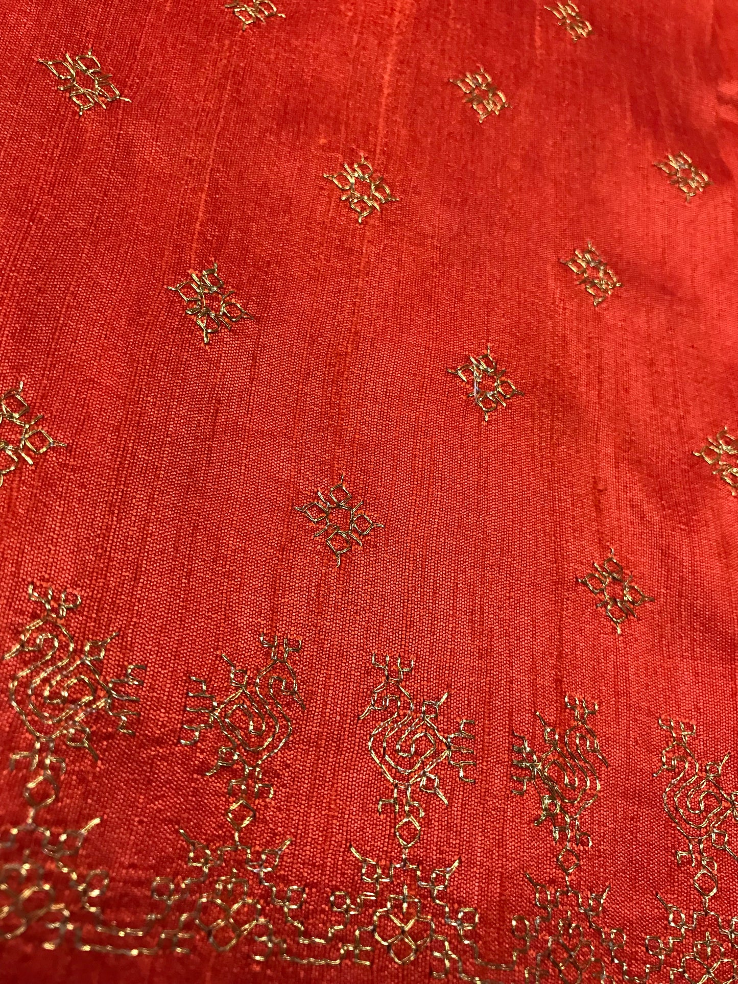 Orange Peacock Kasuti Blouse